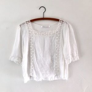 Cropped Cotton Prairie Top
